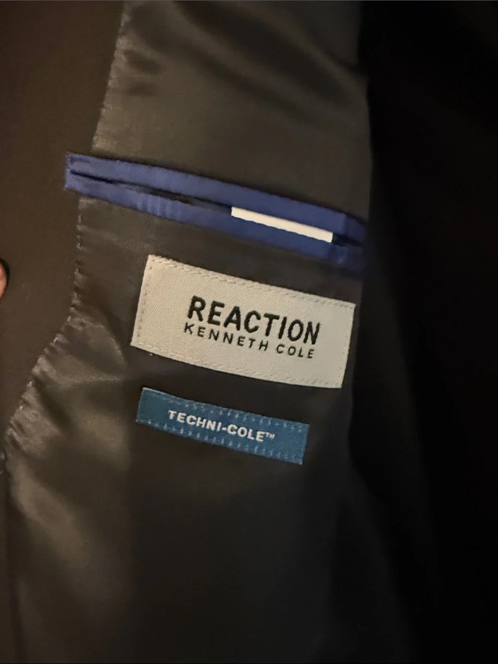 Kenneth Cole Reaction Men's Black Two-Button Suit Jacket